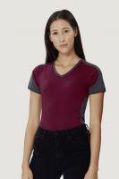 Damen V-Shirt Performance - Contrast - V-Ausschnitt, Mikralinar & große Farbauswahl | HAKRO 190