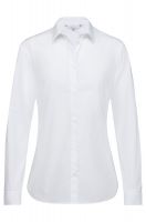 Damen-Bluse weiß mit Kentkragen regular fit Langarm | GREIFF Basic 6594