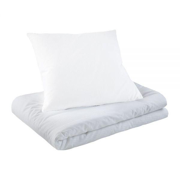 Bett-Deckenbezug in weiß - Feinstreifen - 5er Pack | 784 82 EXNER