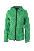 Damen Fleece Hoody green-melange Tradition | JN588 JAMES & NICHOLSON