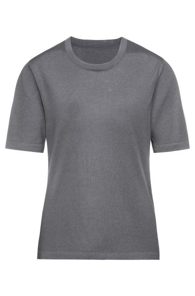 Damen Strickshirt mit Rundhalsausschnitt Kurzarm regular fit | GREIFF Strick 6055